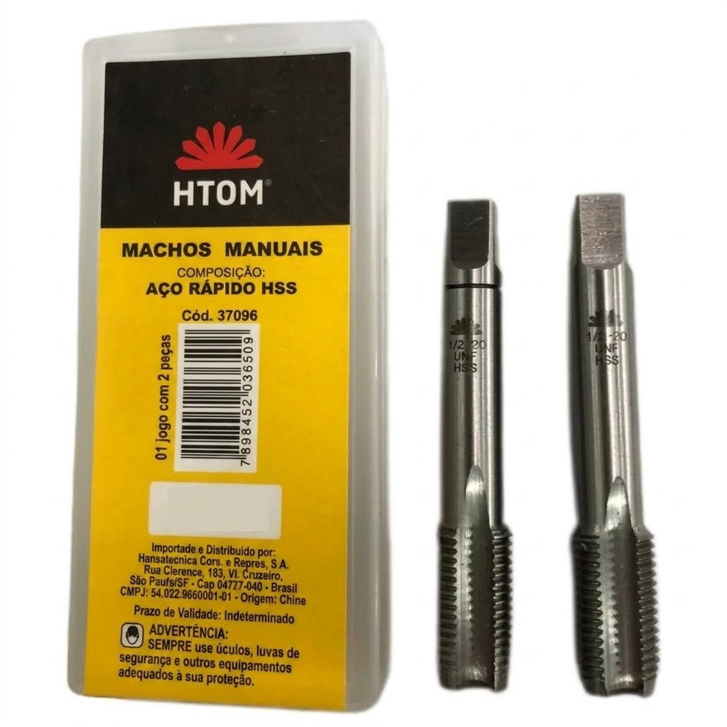 Jogo Macho Manual HSS Aço Rapido HTOM