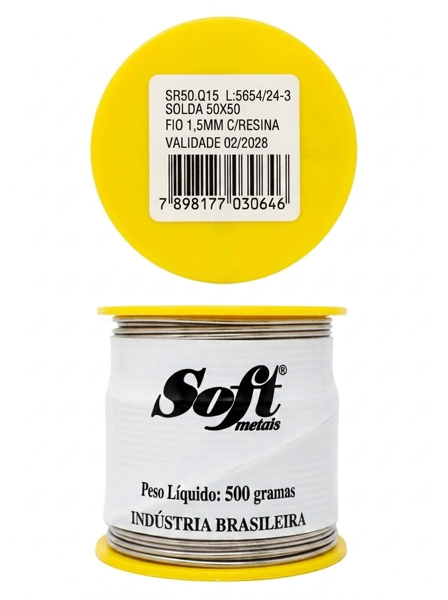 Estanho Rolo 50x50 1,5mm c/500gr